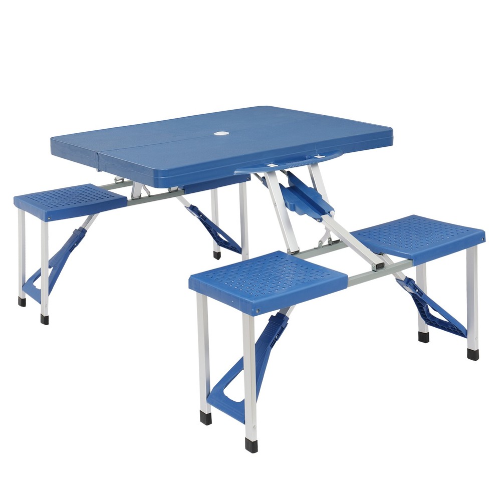 】Siamese Folding Tables and Chairs-Plastic PS Thickening
