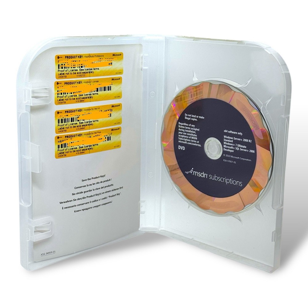 Microsoft Visual Studio 2010 Professional Full Version MSDN 2 Keys Of Win Server