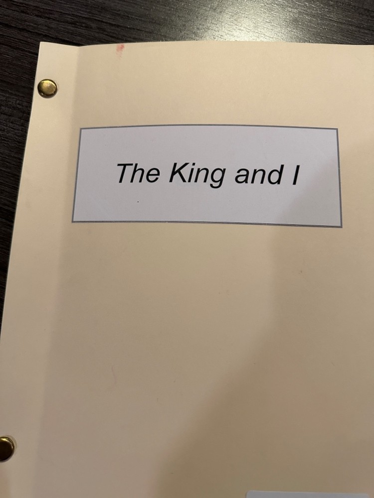 Movie Script- 1955 THE KING & I-Revised Final Script Oct 1955