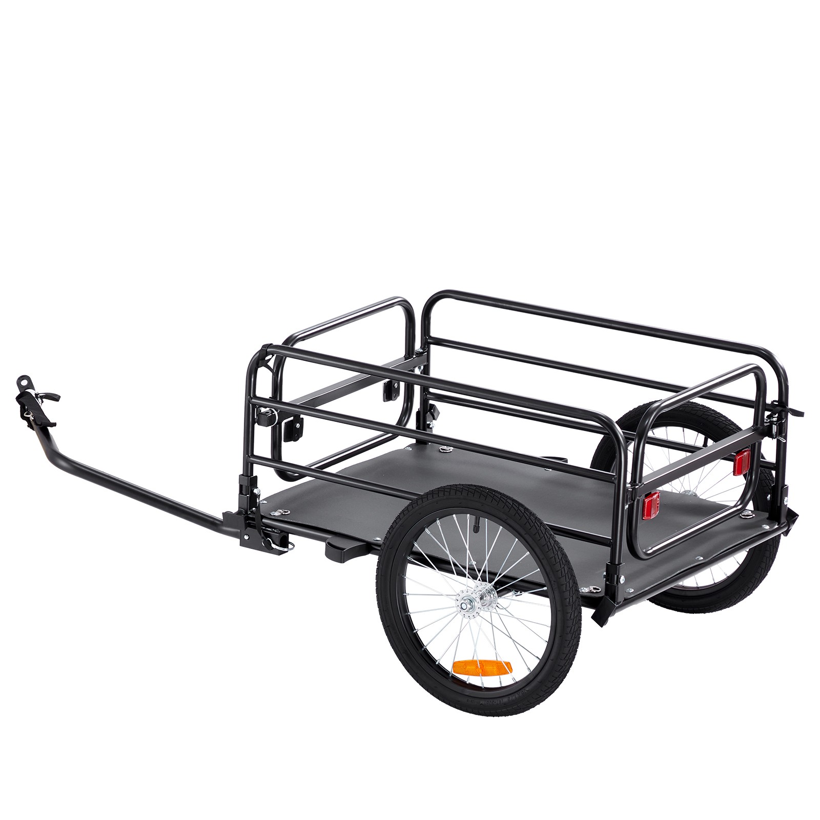 VEVOR Bike Cargo Trailer Bicycle Carrier Storage Cart 160 lbs Load Carbon Steel