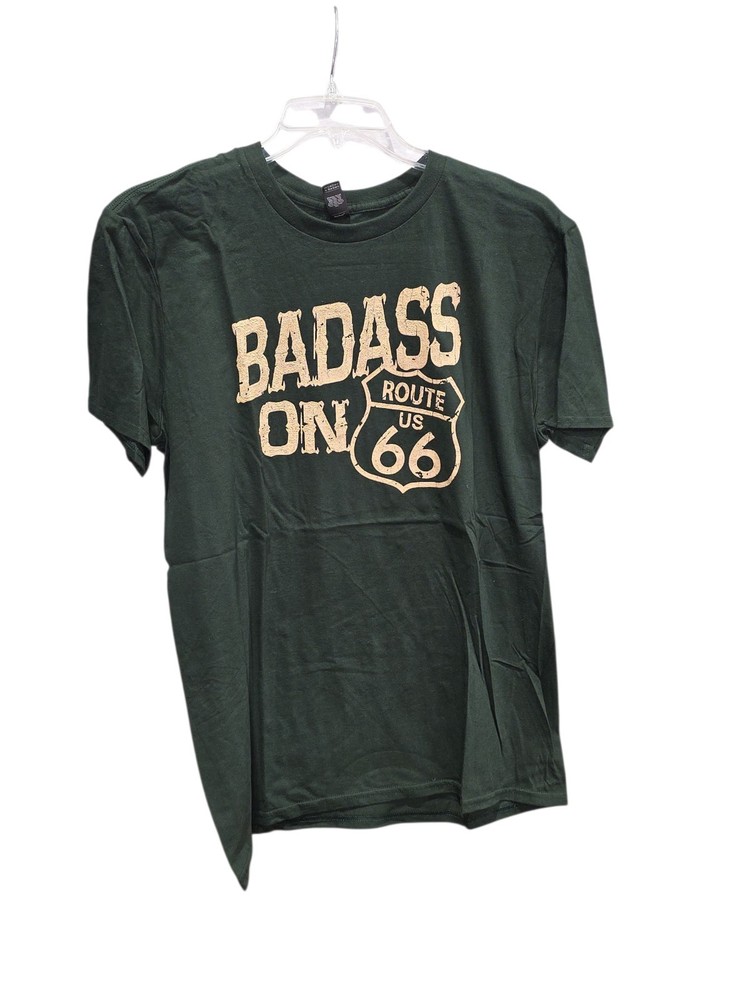 Medium Black/Tan Badass on Route 66 SS T-Shirt