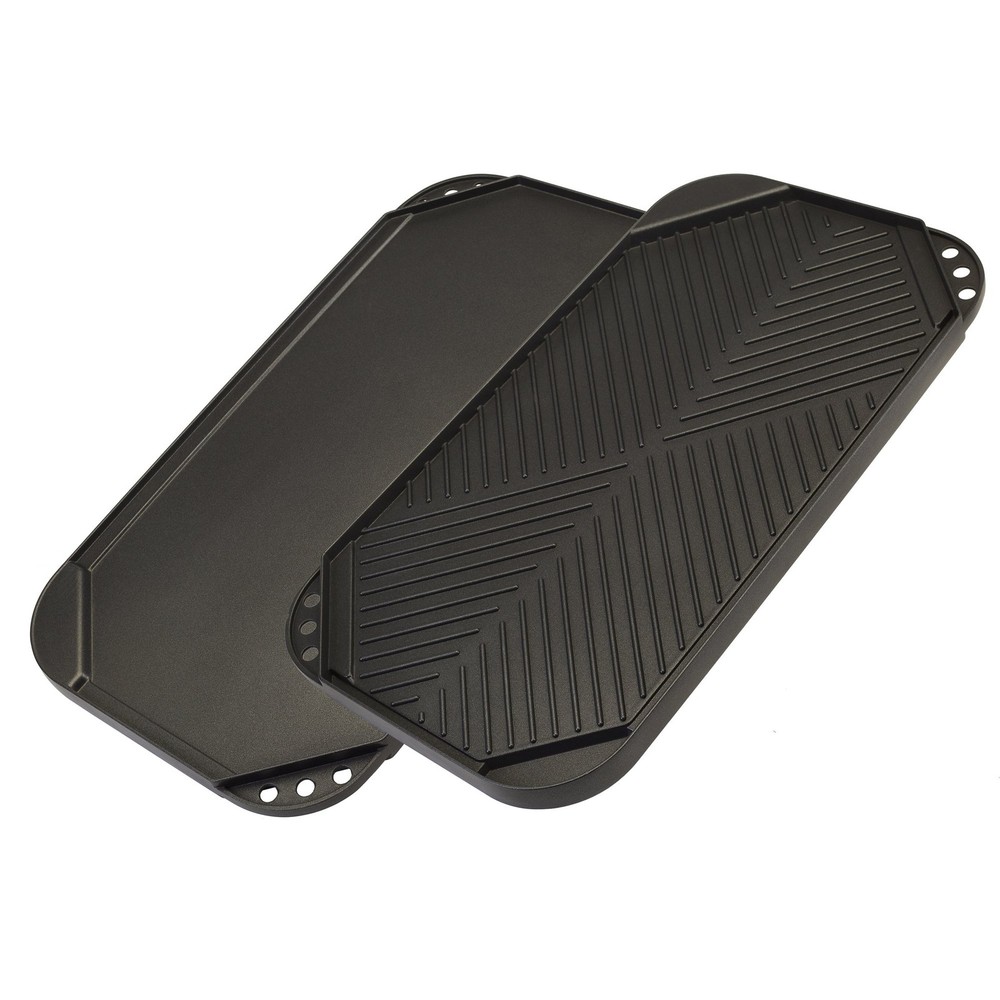 Reversible Double Burner Griddle Grill Pan Nonstick