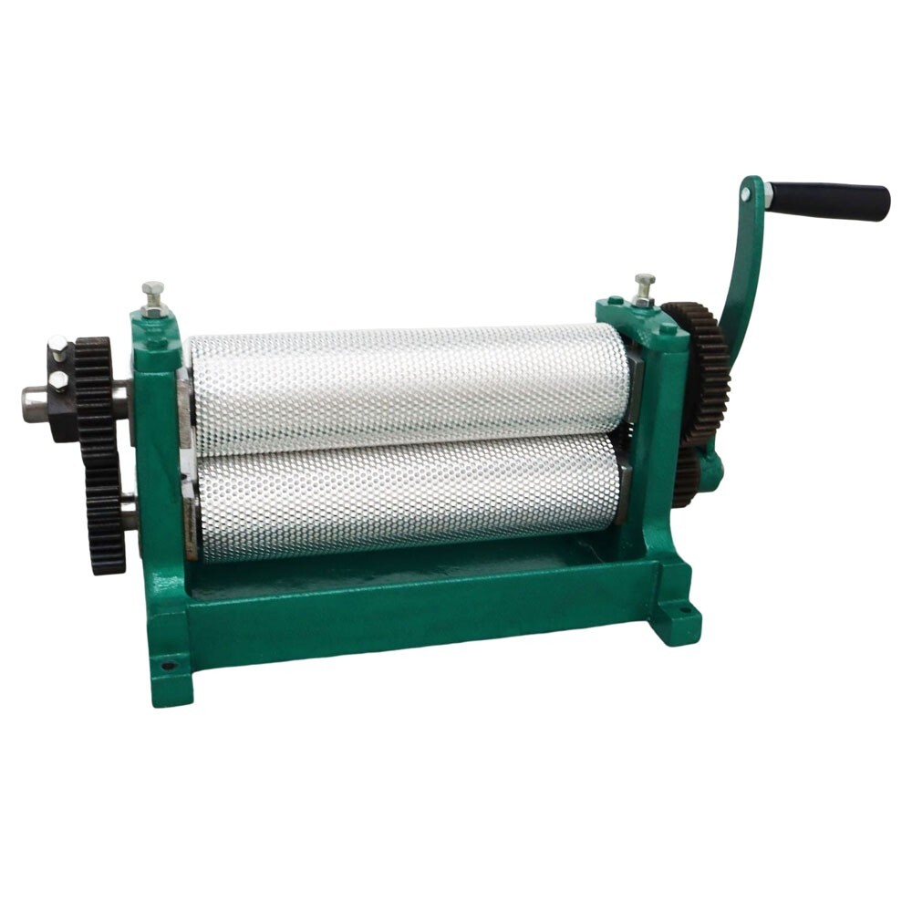 Manual Bee Wax Foundation Sheet Mills Machine 3.4" Roller Diameter 5mm Cell size