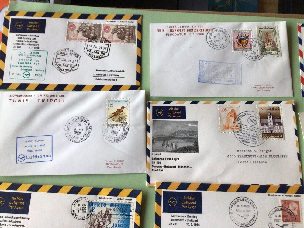 Airmail stamps covers 12 Mixed World Covers Ref A1331