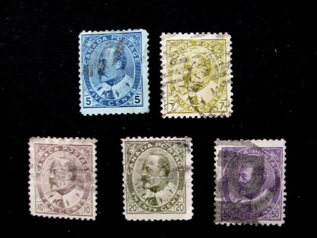 CANADA - SCOTT# 91-95 - USED - CAT VAL $252.00 (SZ)