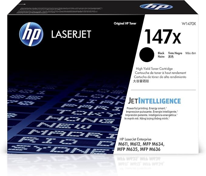 HP 147X High Yield Black Toner Cartridge W1470X – Genuine OEM LaserJet