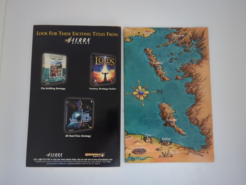 Pharaoh Official Strategy Guide (Sierra Studios) w/ A Traders Guide Map**NO GAME