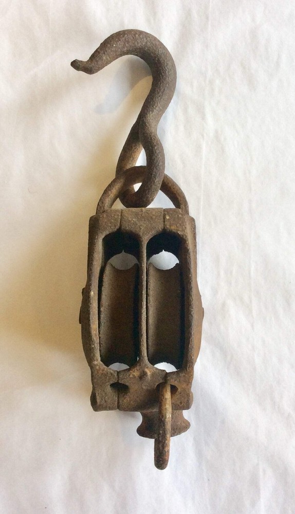 Metal block double sheave