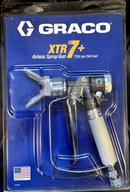 Graco XTR7+ Airless Spray Gun High Flow 7250PSI Round Handle XTR720 No Tip -NEW