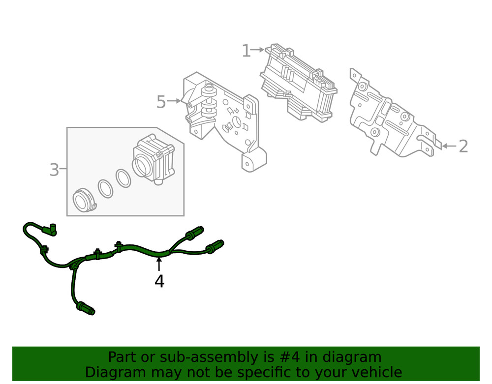 Genuine Audi Camera Harness 4M8-971-192-D