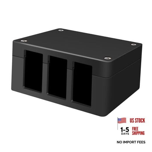 Switch Box 3 Gang Junction Box Dustproof Universal Rocker Switch Box ABS