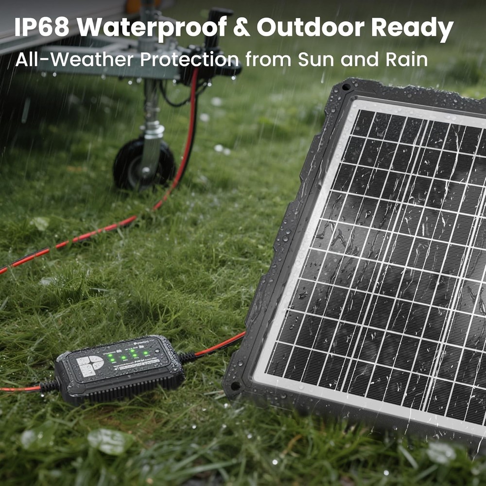 Compact Solar Charge Controller (10A) with Overcharge Protection and LED Status
