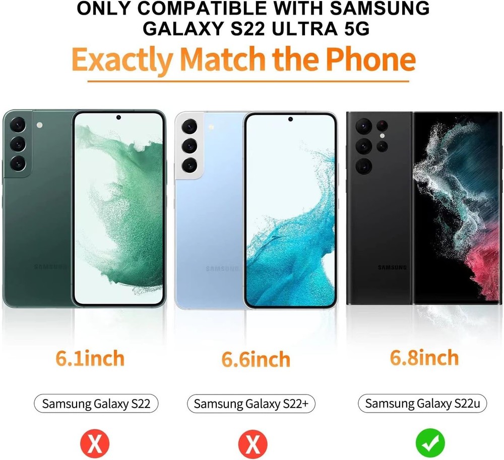 [2+2 Pack] Galaxy S22 Ultra Screen Protector, Tempered Glass,