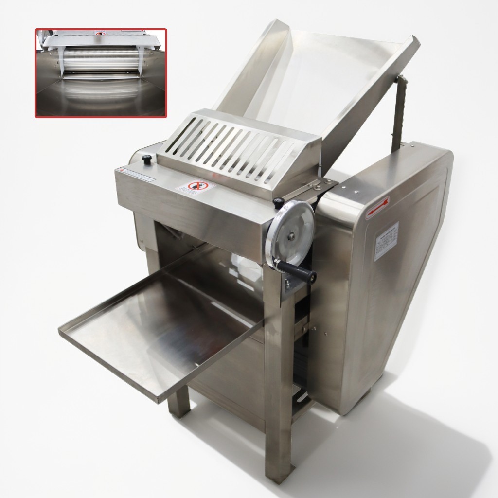 11.8" Commercial High-speed Press Dough Machine 150Kg/h Thickness Adjustable 3HP