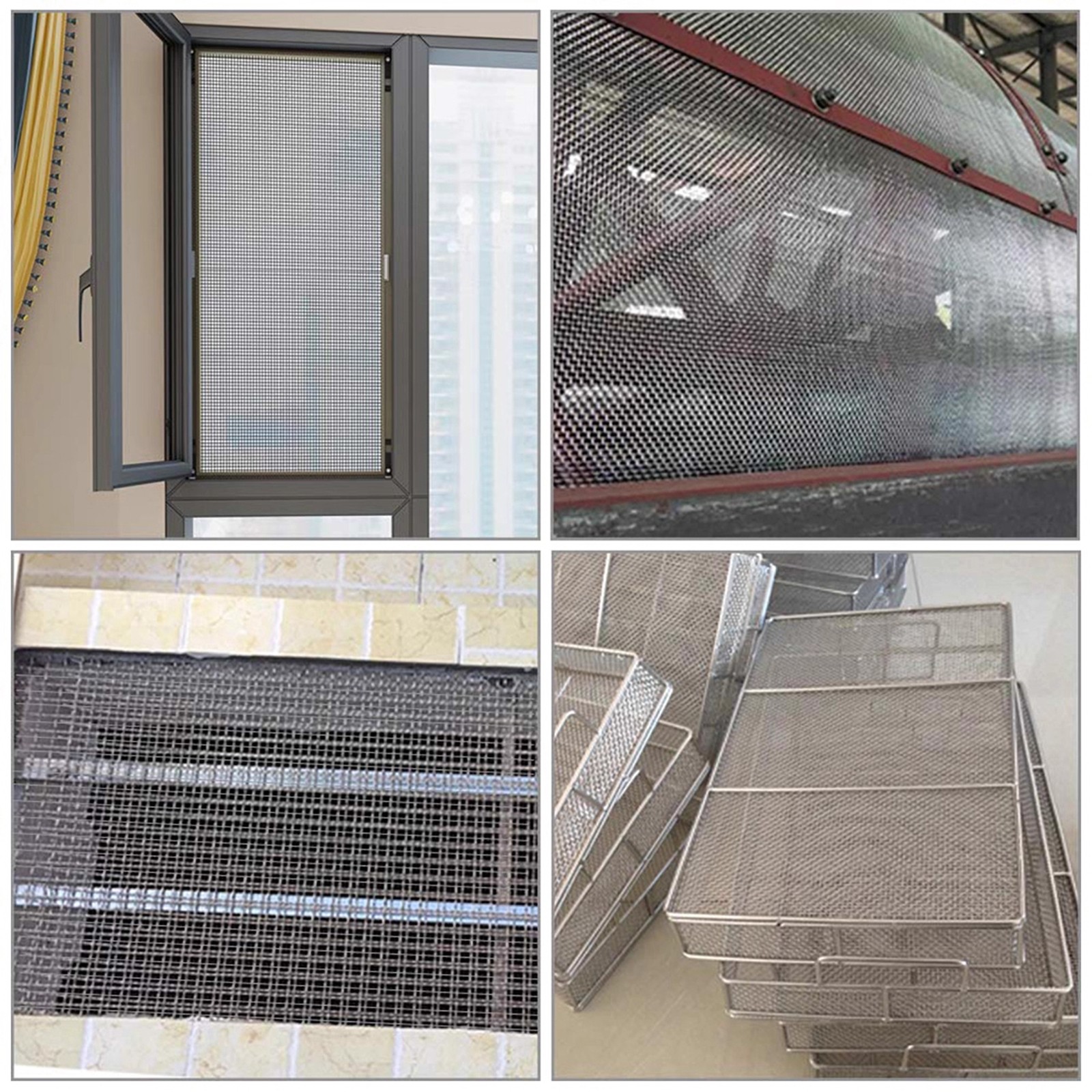 Stainless Steel Woven Wire Mesh (filter grading sheet) Metal Silk to Heavy Gauze