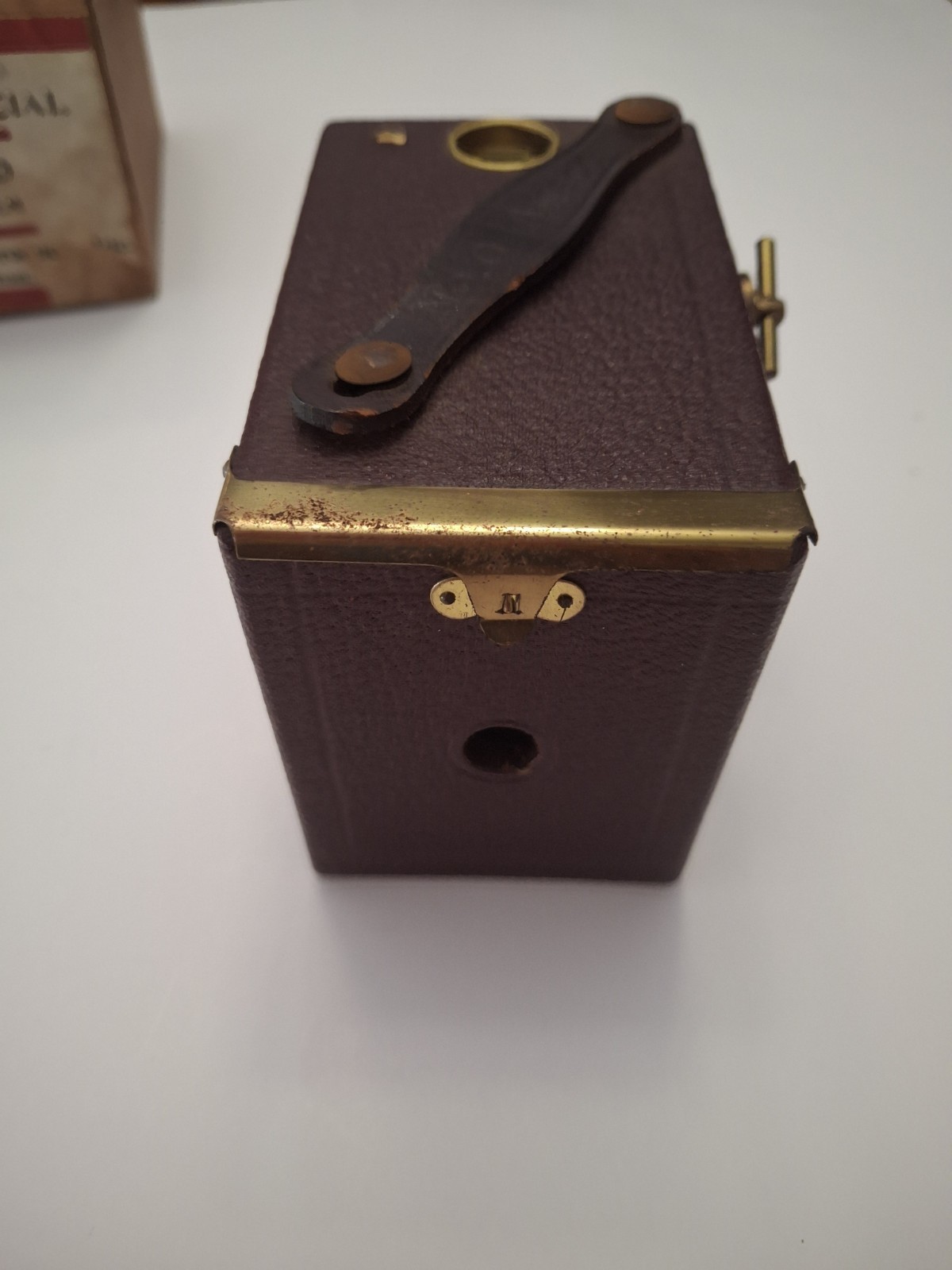 Antique Ansco No. 0 Buster Brown Special Box Camera With Original Box & Manual