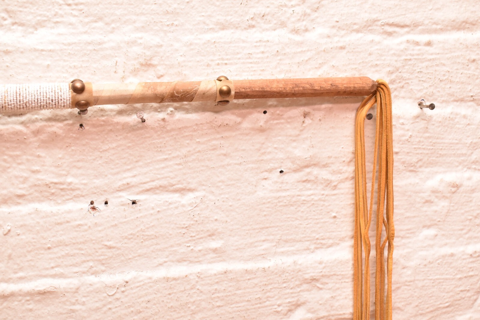 VTG Native American Ceremonial Double-Horn Ghost Dance War Club Atq 28" Beaded