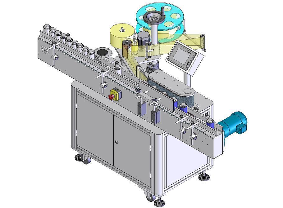 Automatic Adhesive Round Wine Bottle Labeling Machine Oval Beer Can Labeller USA