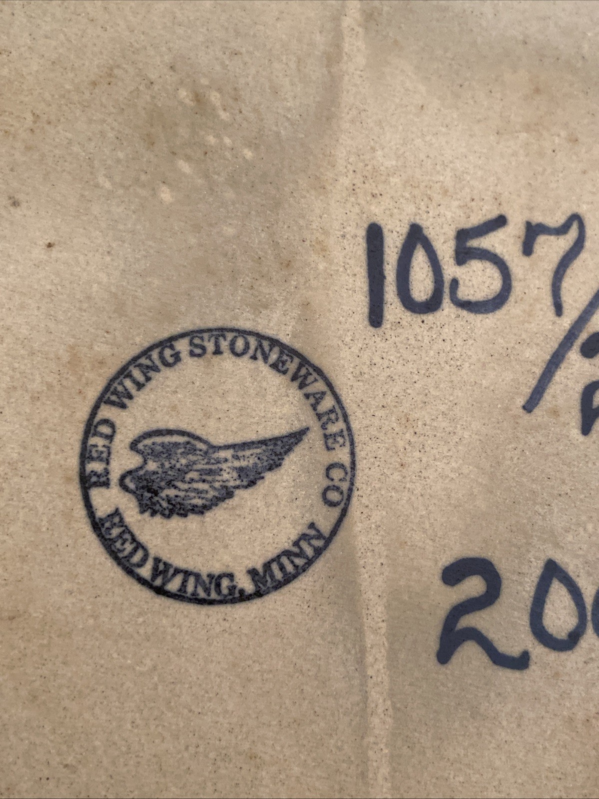 2000 Red Wing Land O Lakes Utensil Crock With Indian Maiden On It #1057/2000