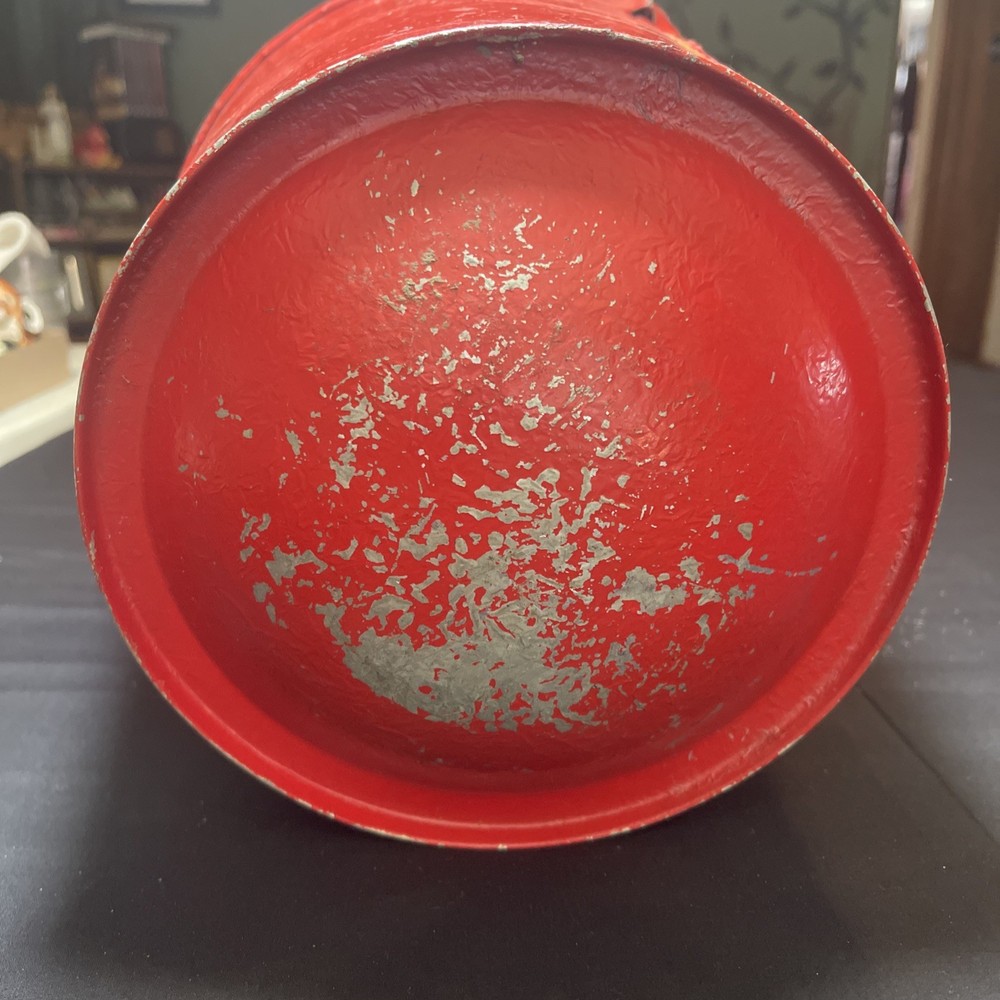 Vintage Fire Bucket With Round Bottom galvanized