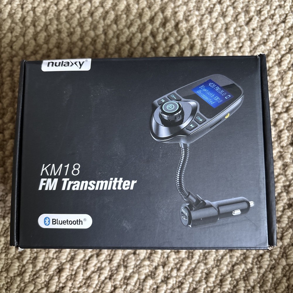 Nulaxy KM18 Wireless In-Car Bluetooth FM Transmitter Radio Adapter Kit