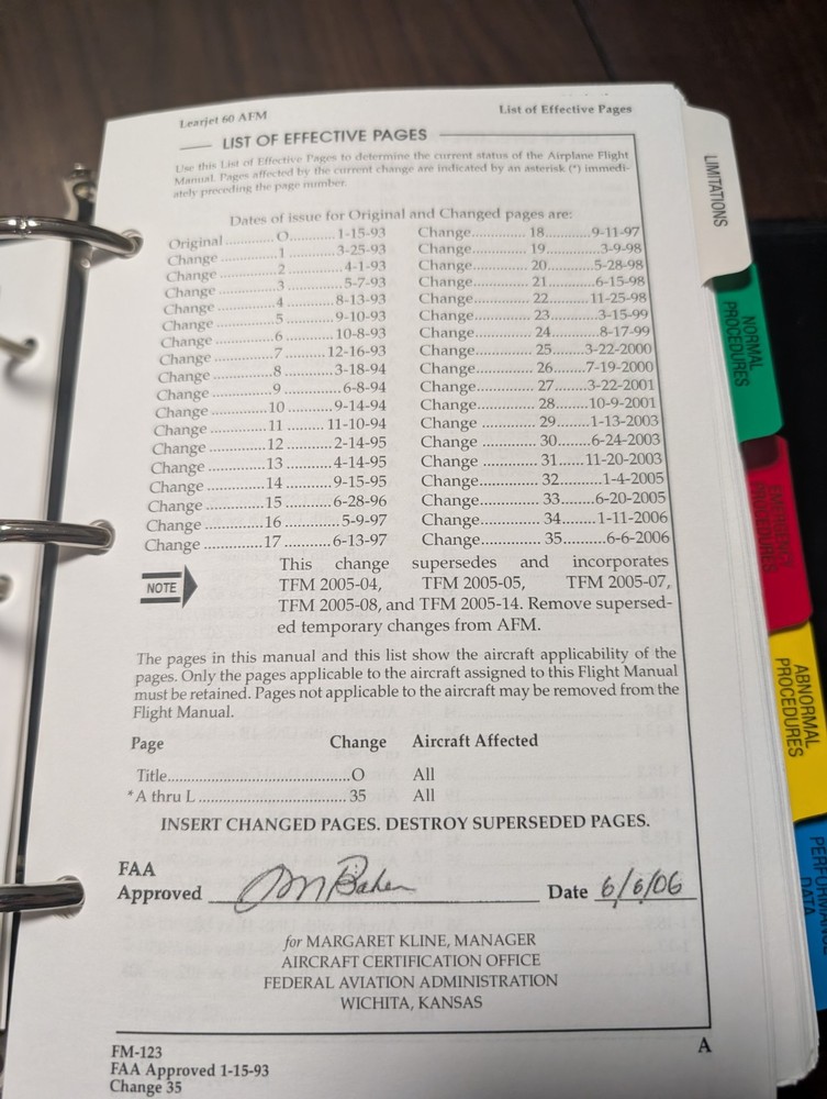 Bombardier Learjet 60 Flight Manual