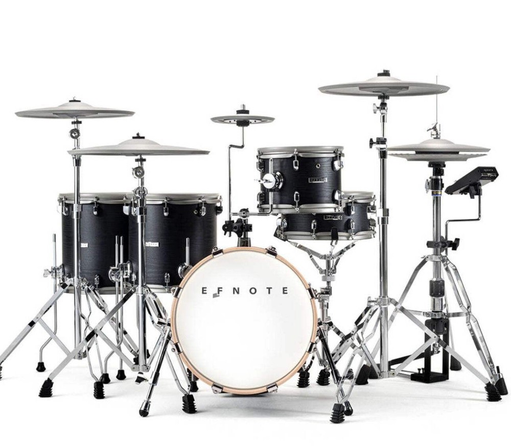 EFNOTE 5X Acoustic Designed Electronic Drum Set Black Oak Wrap