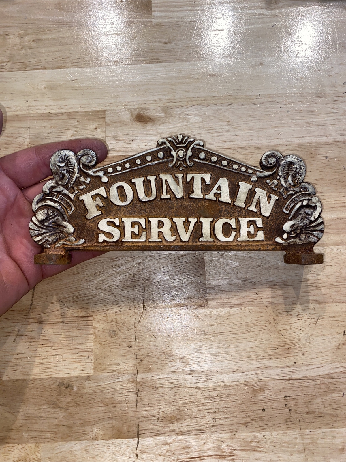 Coca Cola Cash Register Plaque Sign Coke Collector Soda Fountain Patina Metal