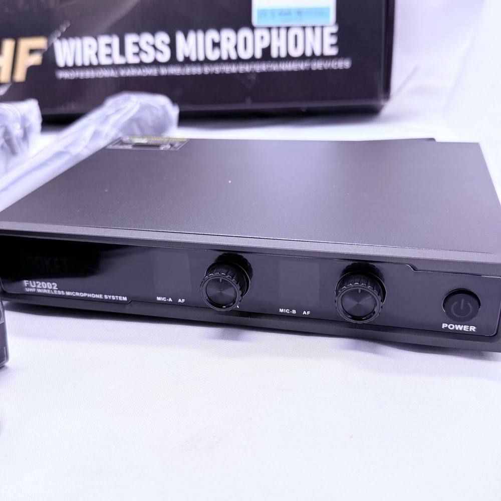 Froket FU-2002 Wireless Mic Combo Pack - 2 Handheld Mics - UHF System