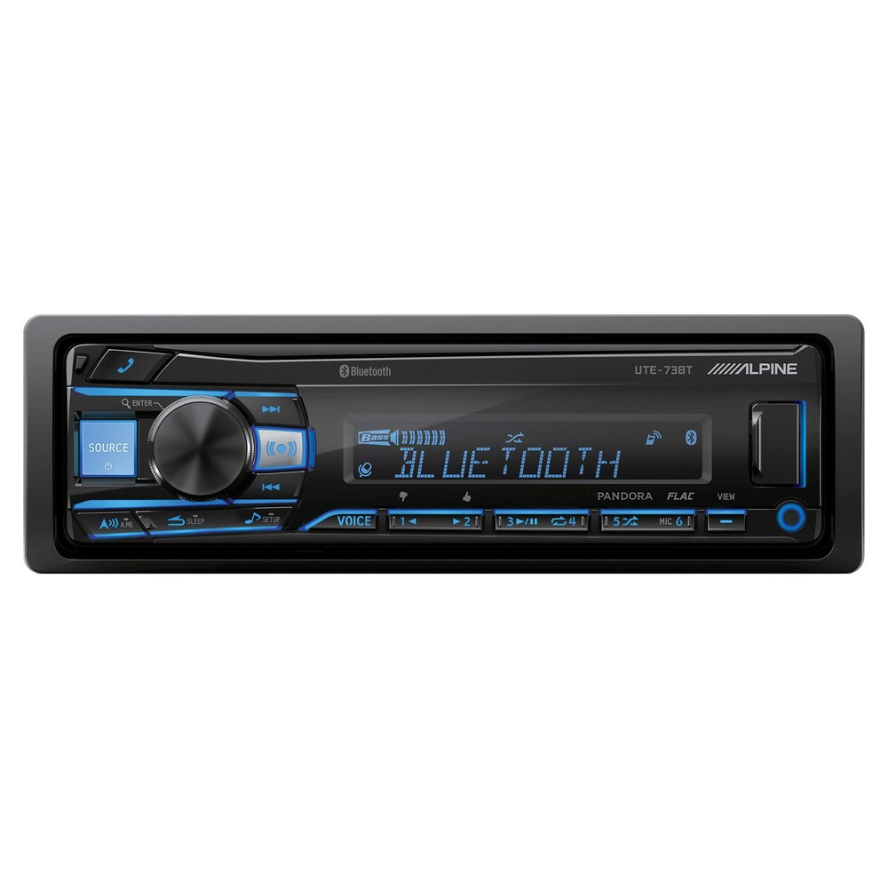 Alpine UTE-73BT Receiver & RUE-4360 Remote Bundle - Bluetooth Multimedia