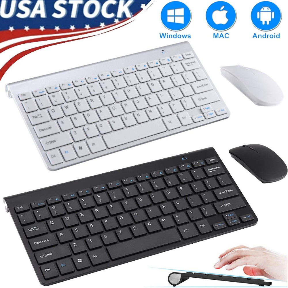 Mini Wireless Keyboard And Mouse Set Waterproof 2.4G For Mac Apple PC Computer