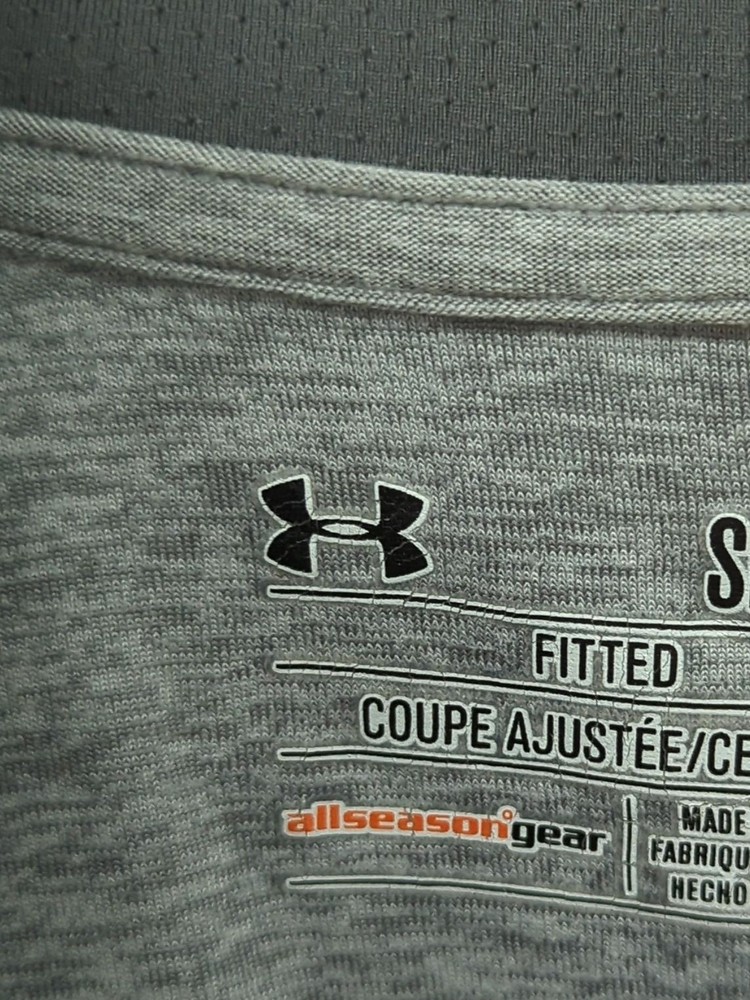 Under Armour Men's Loungewear S Grey Polyester with Elastane Mock Neck Basic