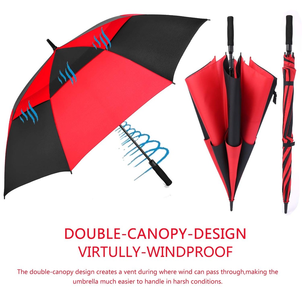Extra Large Golf Umbrella 72 Inch Automatic Open Windproof Waterproof Canopy