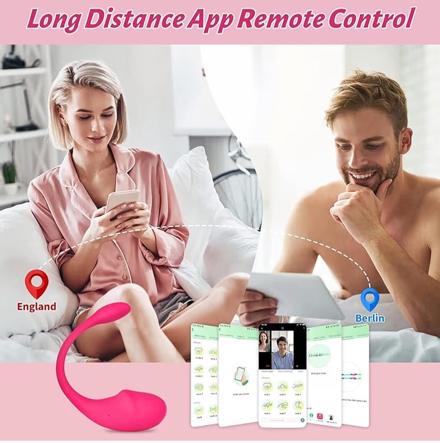 Bluetooth vibrator Remote Control Massager Portable Soft Silicone Design