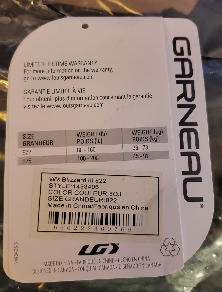 Louis Garneau Women's Blizzard III 822 Snowshoes, BOA, Navy (Users 80-160lbs)