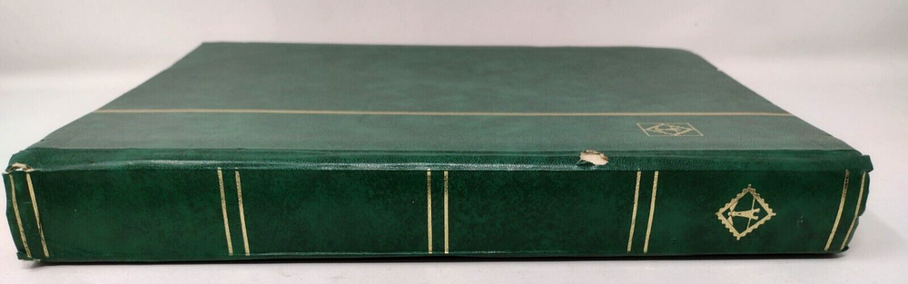 Lighthouse Green Hardcover Stamp Stock Book L4 / 24 With 200+ Stamps