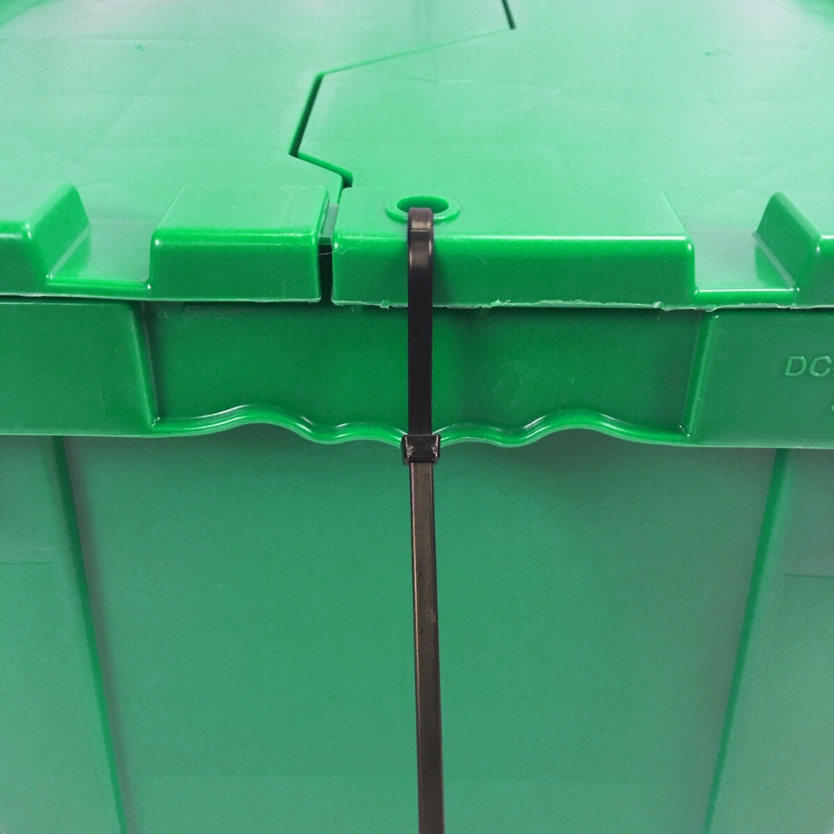 UBMOVE Storage Plastic Tote Crate Attached Lid Flip Top, 27"x16.9"x12.5" Color C