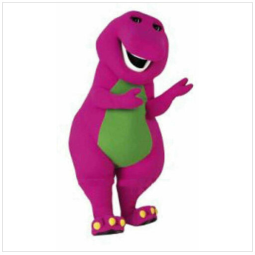 2024 Christmas Barney The Dinosaur Mascot Costume Party Suit Dress Adult Outfit
