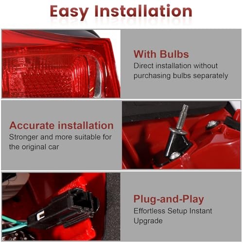 Tail Lights Assembly Compatible with 2013 2014 2015 Chevy Driver Side Outer