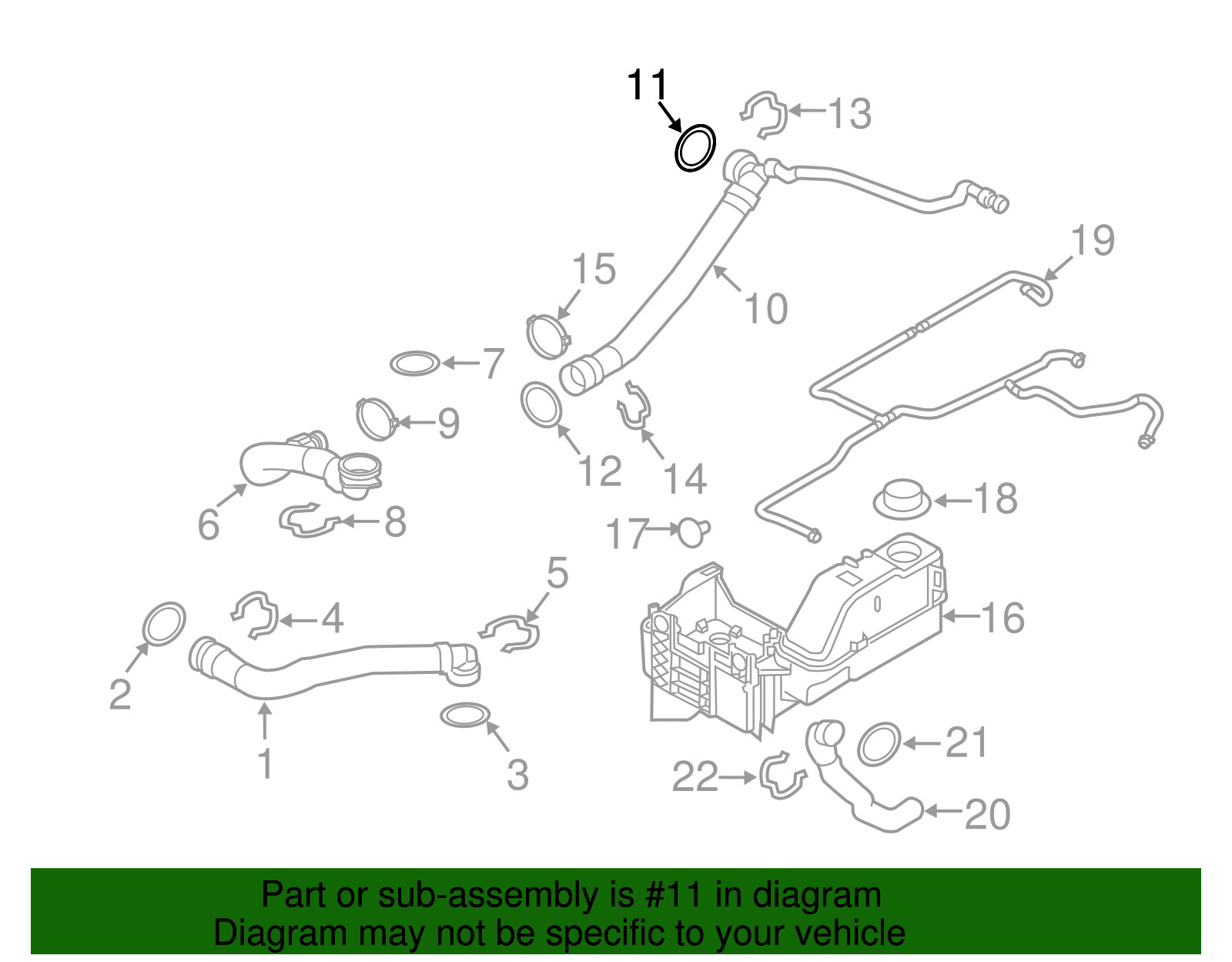 Genuine Ford Connector Hose Upper Seal BC3Z-8590-B