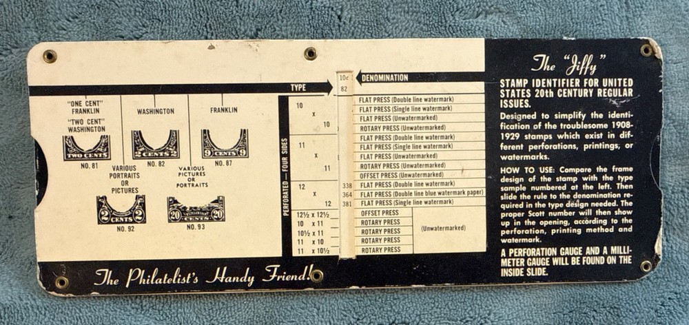 1965 “The Jiffy” U.S. Postage Stamp Identifier