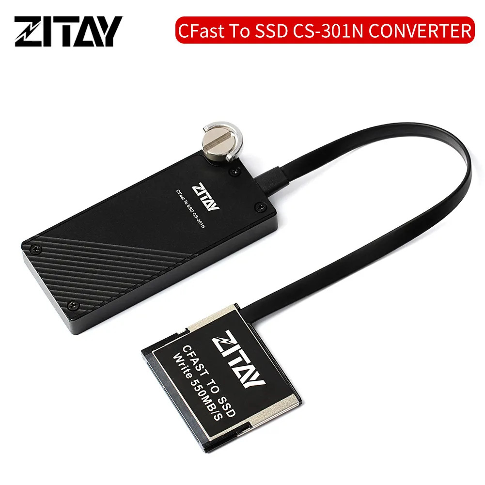 ZITAY CFAST TO SSD SATA M2 Card Coupler Adapter Fit For BMPCC 4K 6K ZCAM E2