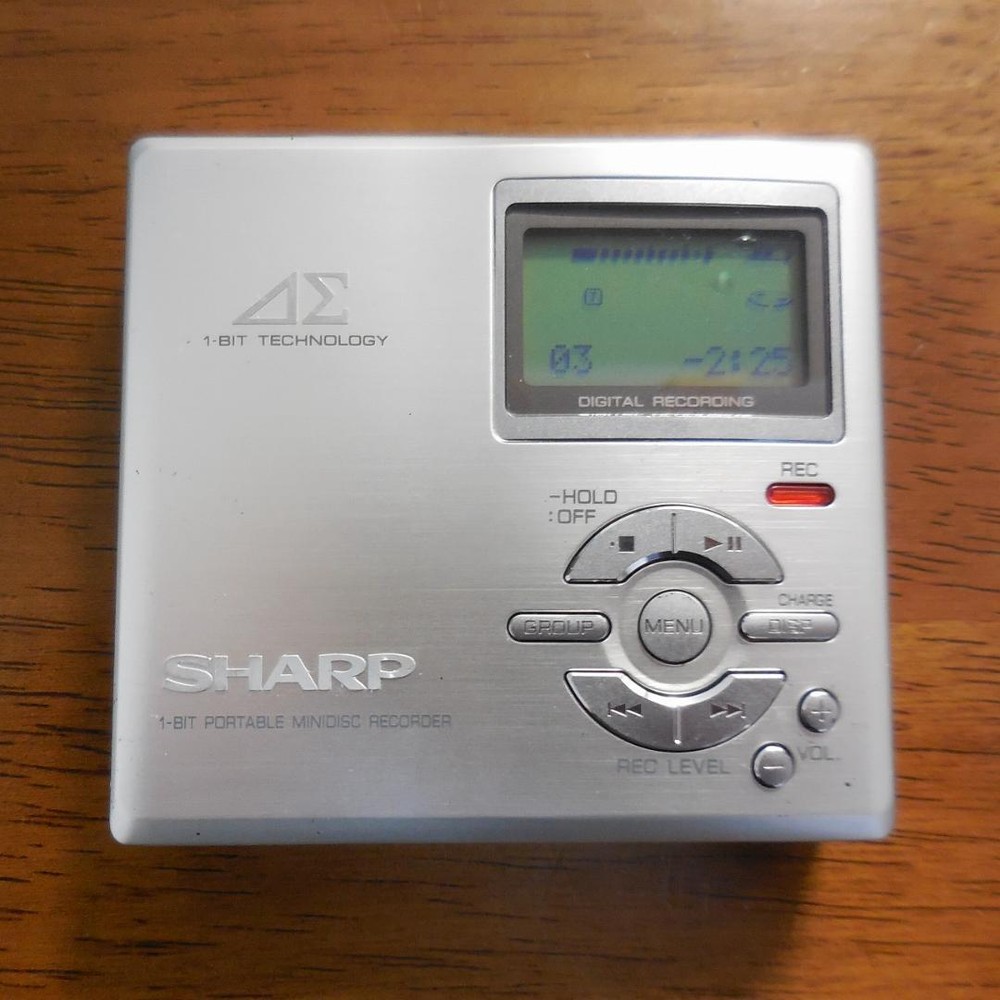 SHARP MD-DR7-S MD Recorder 1-BIT Portable Working Confirmed