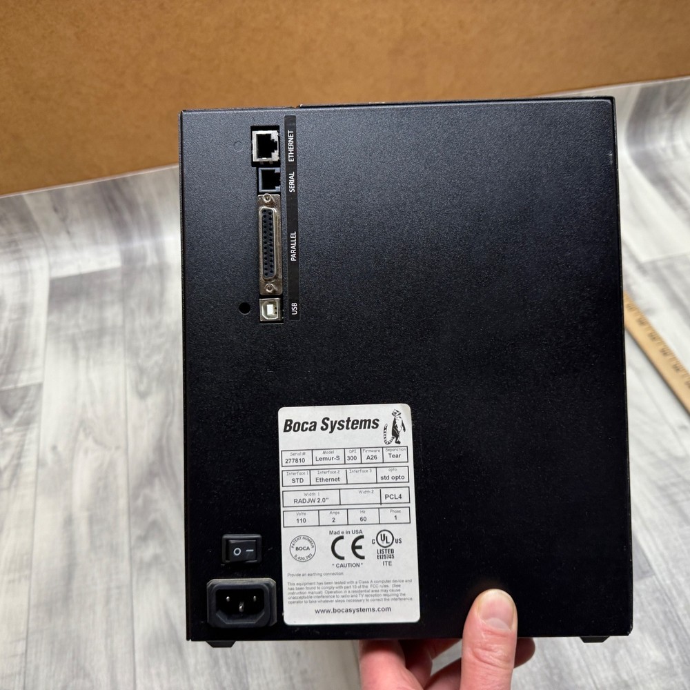 Boca Systems LEMUR-S Ticket/Sticker/Receipt Printer DPI-300 USB/Serial/Parallel