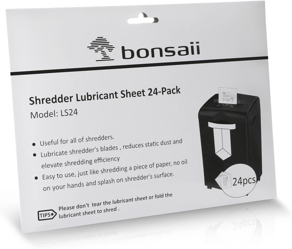 Efficient Shredder Lubricant Sheets - 24 Pack