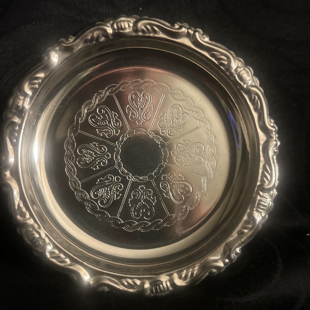 ASHTRAY Silver plated EP on Steel Made in Italy 4" Across