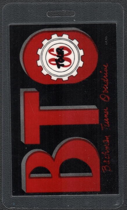 Bachman Turner Overdrive Backstage Pass - 1986 Laminated Pass