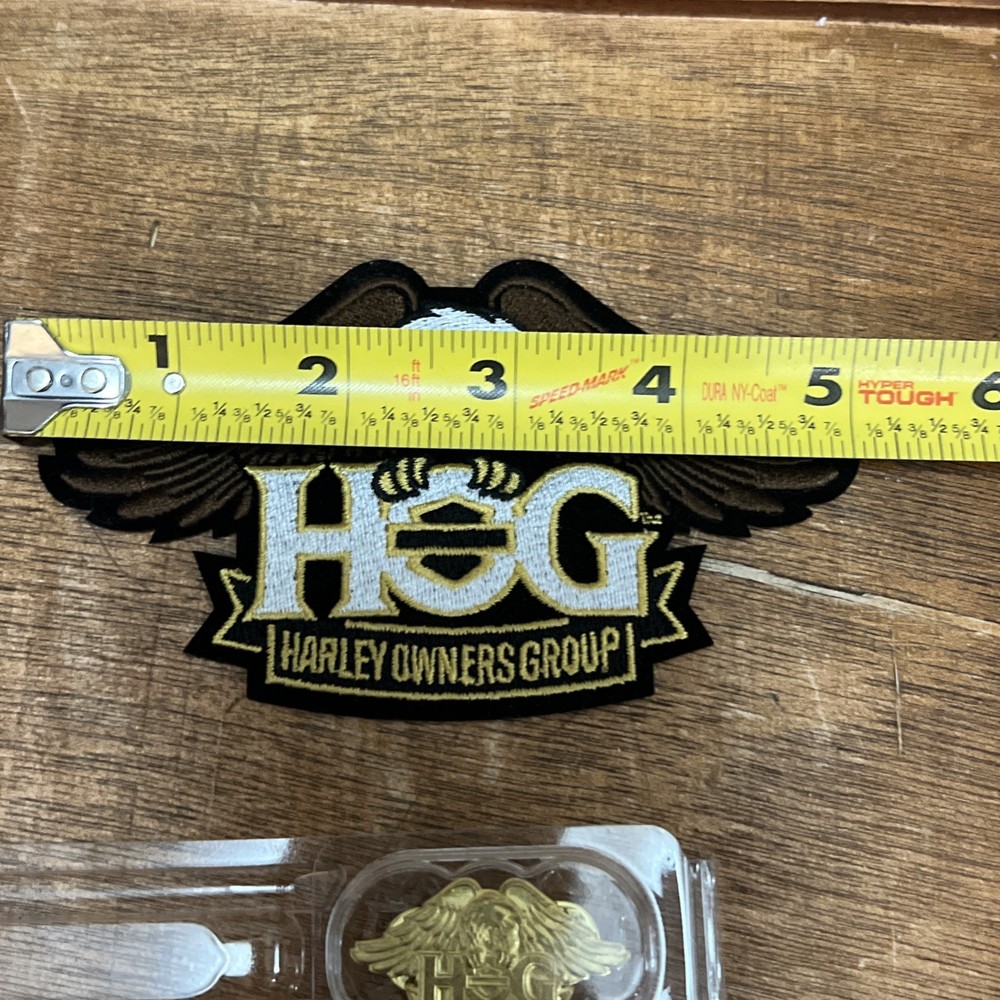 Authentic Harley Davidson Owners Group HOG Eagle Pin & Patch Lot