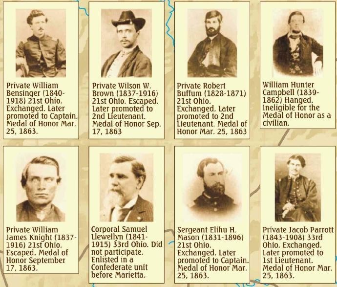 Great Locomotive Chase. The General. Georgia Railroad. Civil War Historical Map