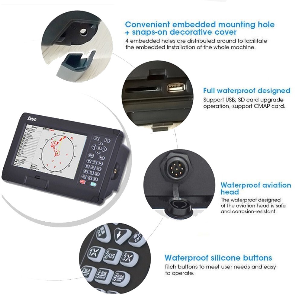 7'' Marine AIS Class B Automatic Identification System BDS/GPS GNSS Chartplotter
